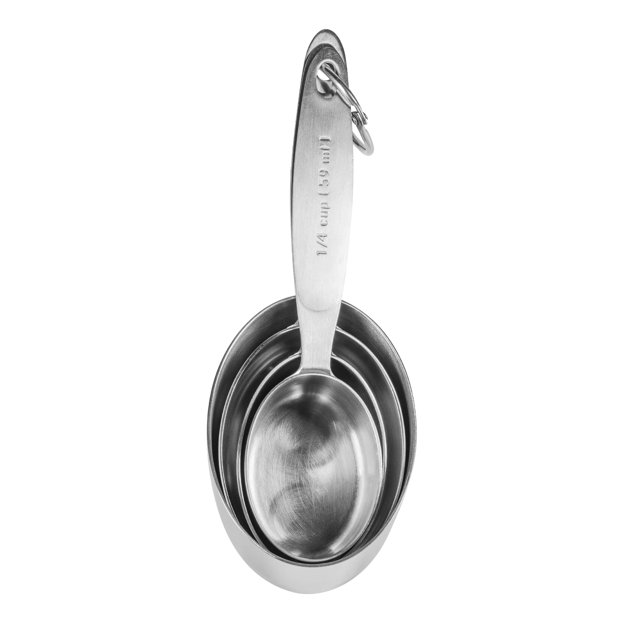 Cuisipro 4 Piece Measuring Cup Set, Stainless Steel - Image 3