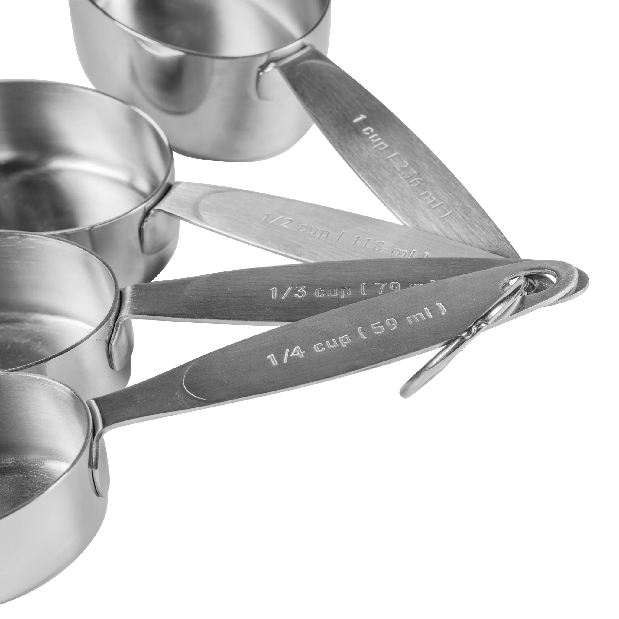 Cuisipro 4 Piece Measuring Cup Set, Stainless Steel - Image 5