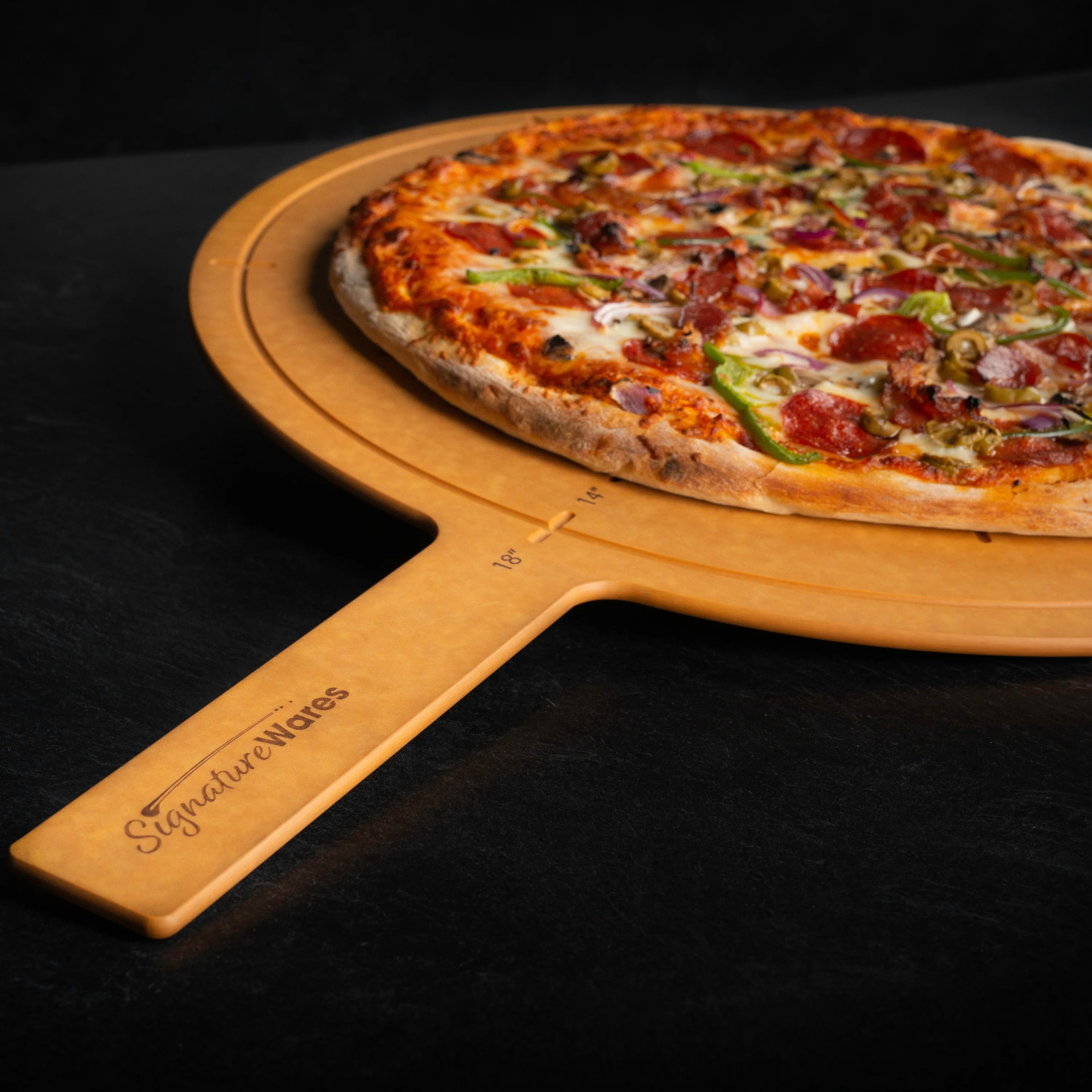 SignatureWares Fibrewood Pizza Paddle, 19.5", Natural - Image 6